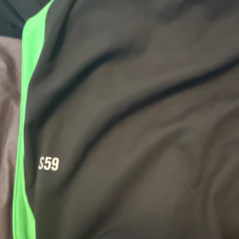Splits59 Womens Black Neon Green Stripe Flare Leg Yoga Pants Activewear S59 - Picture 3 of 4